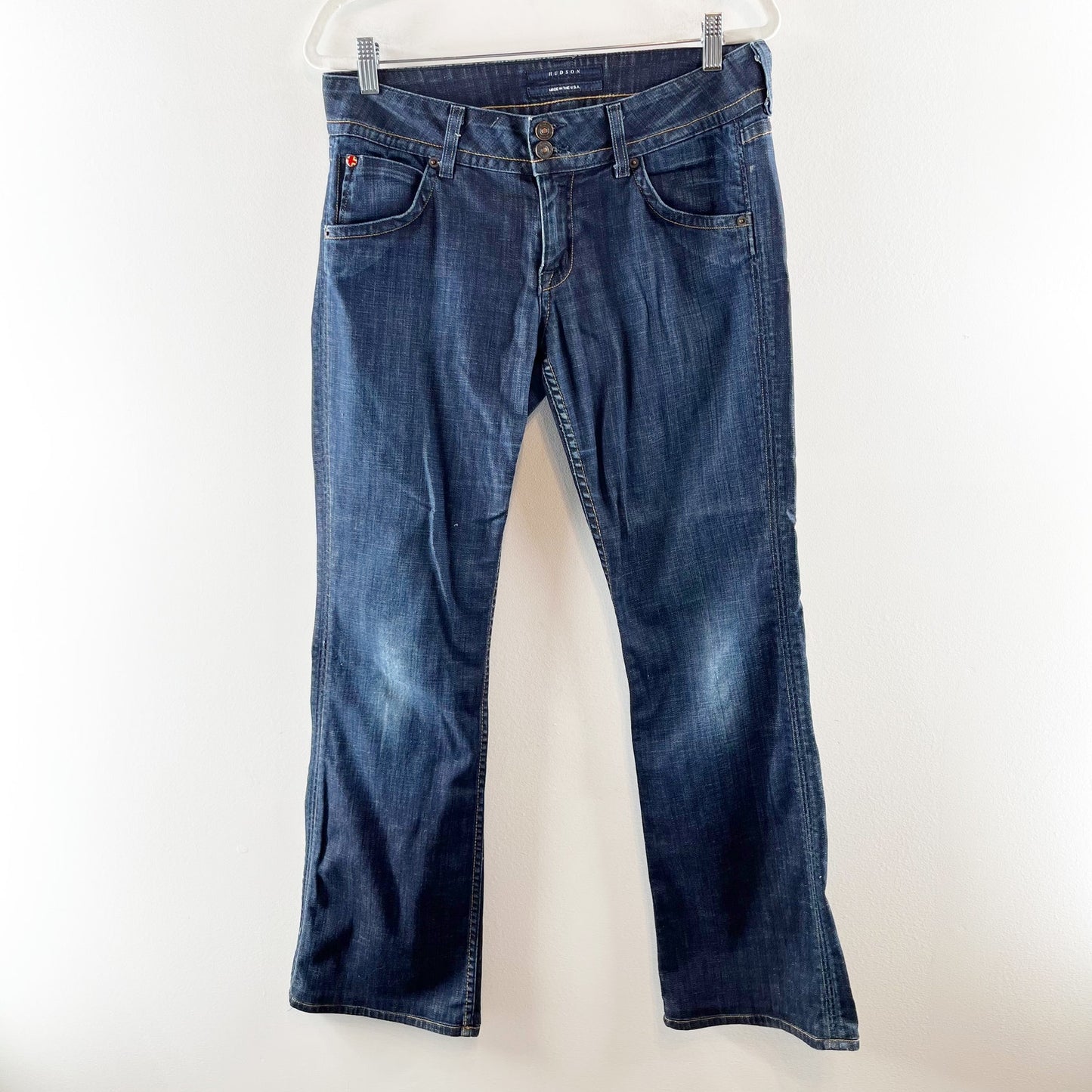 Hudson Double Button Front Denim Mid Rise Bootcut Jeans Blue 30 / 10