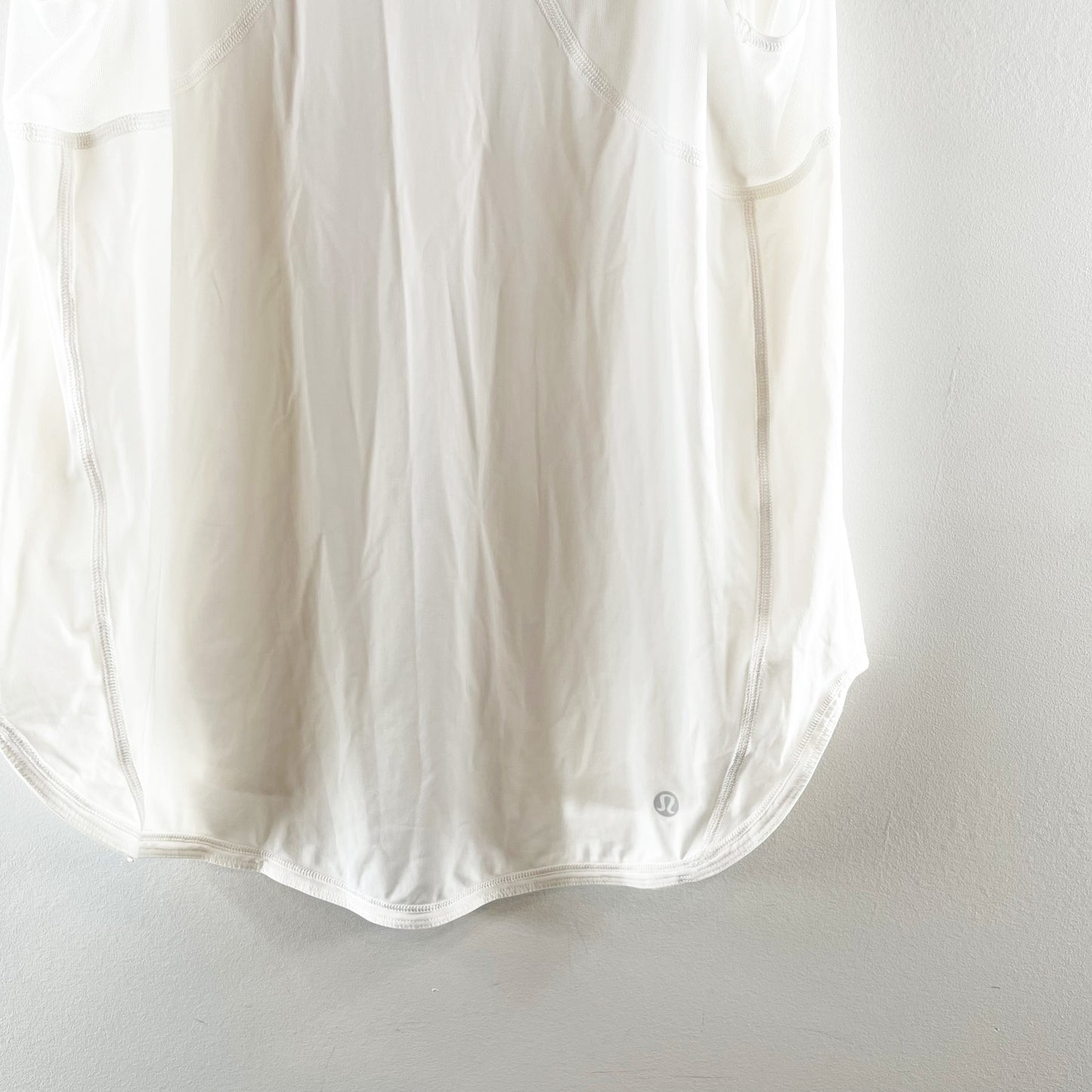 Lululemon Sculpt Flowy Relaxed Fit Mesh Muscle Tank Top White Medium