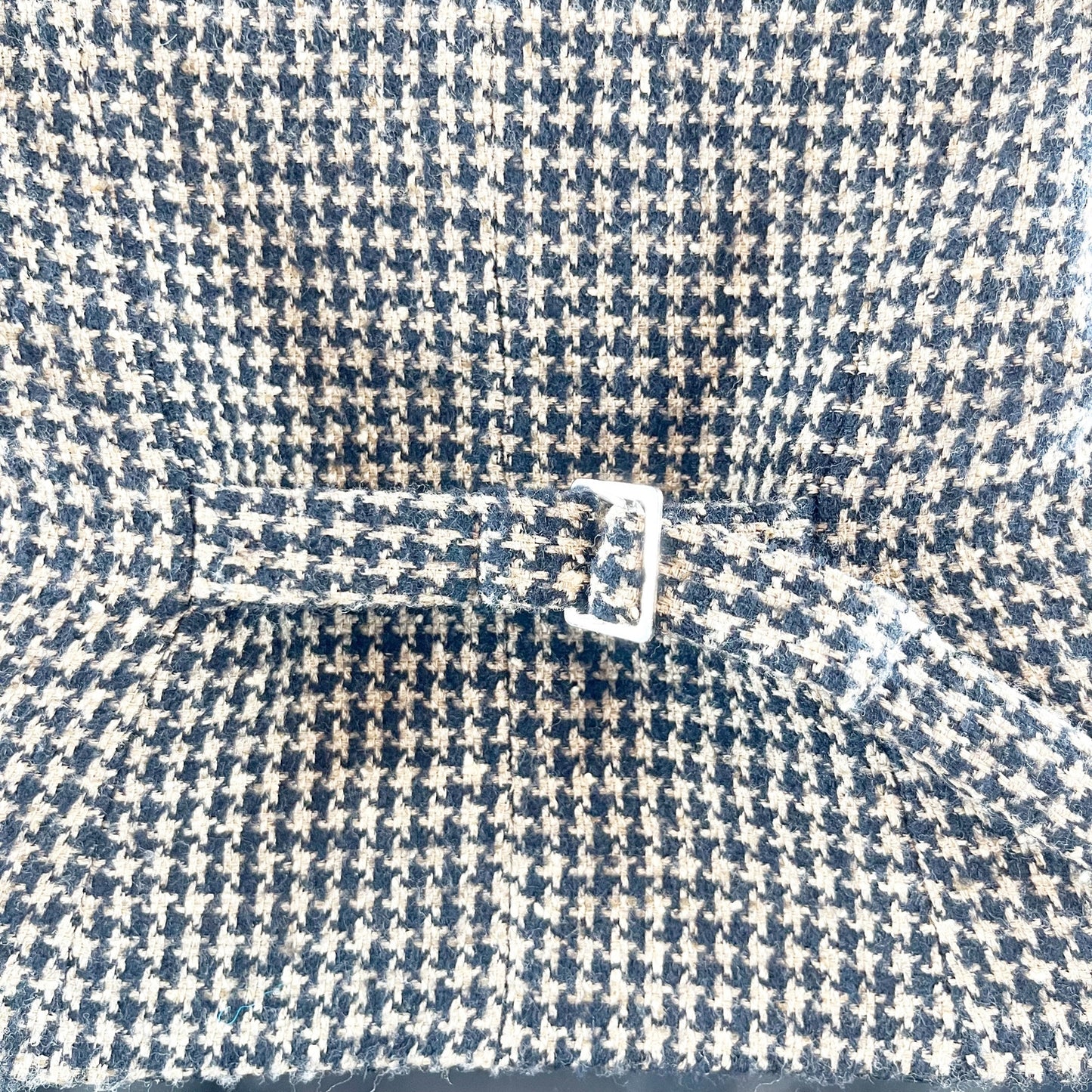 Anne Fontaine Paris Houndstooth Sleeveless Halter Waistcoat Vest Tan Black 40