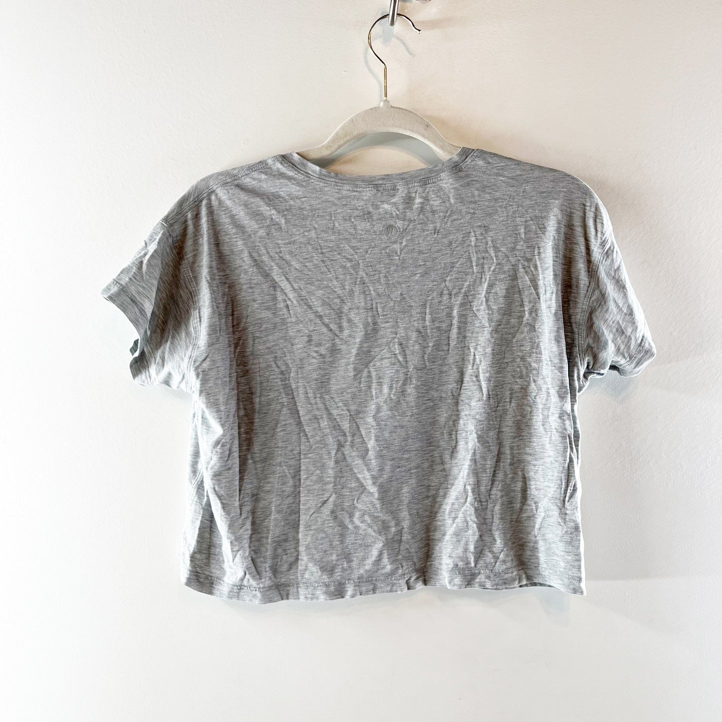 Lululemon Cropped Love Tee Short Sleeve Boxy T-Shirt Heathered Gray 6