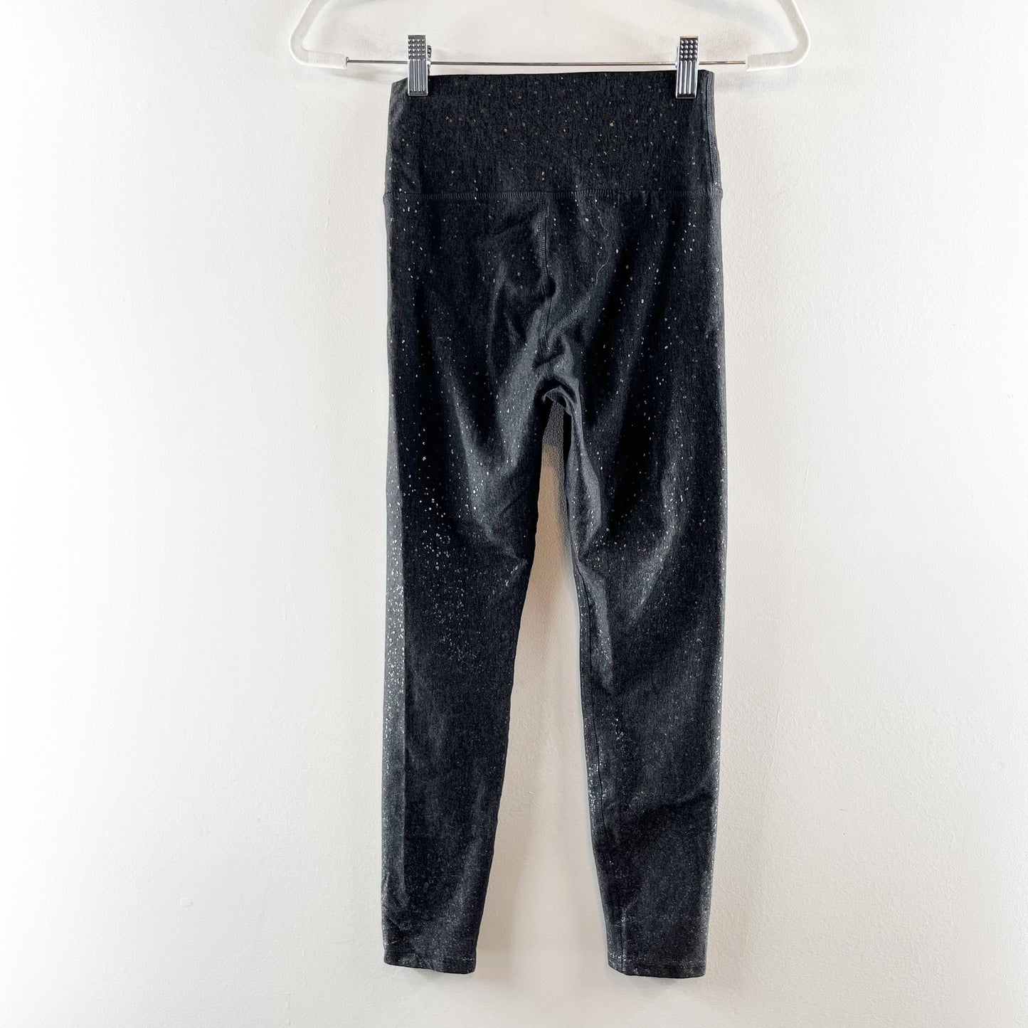 Carbon38 High Rise Foil Leggings in Melt Heather Gray Medium