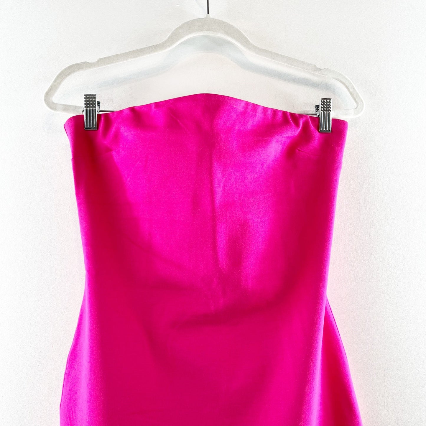 Superdown Lilian Strapless Tube Midi Dress Hot Pink Large