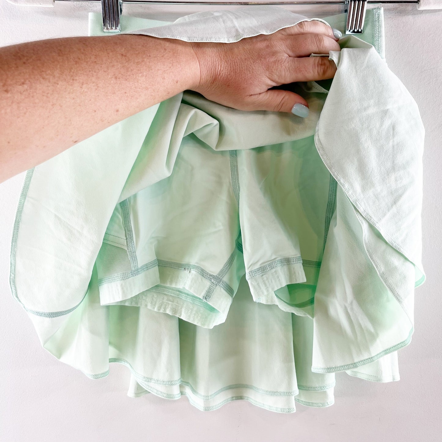 Lululemon Court Rival High-Rise Skirt Long Mint Moment Green 2
