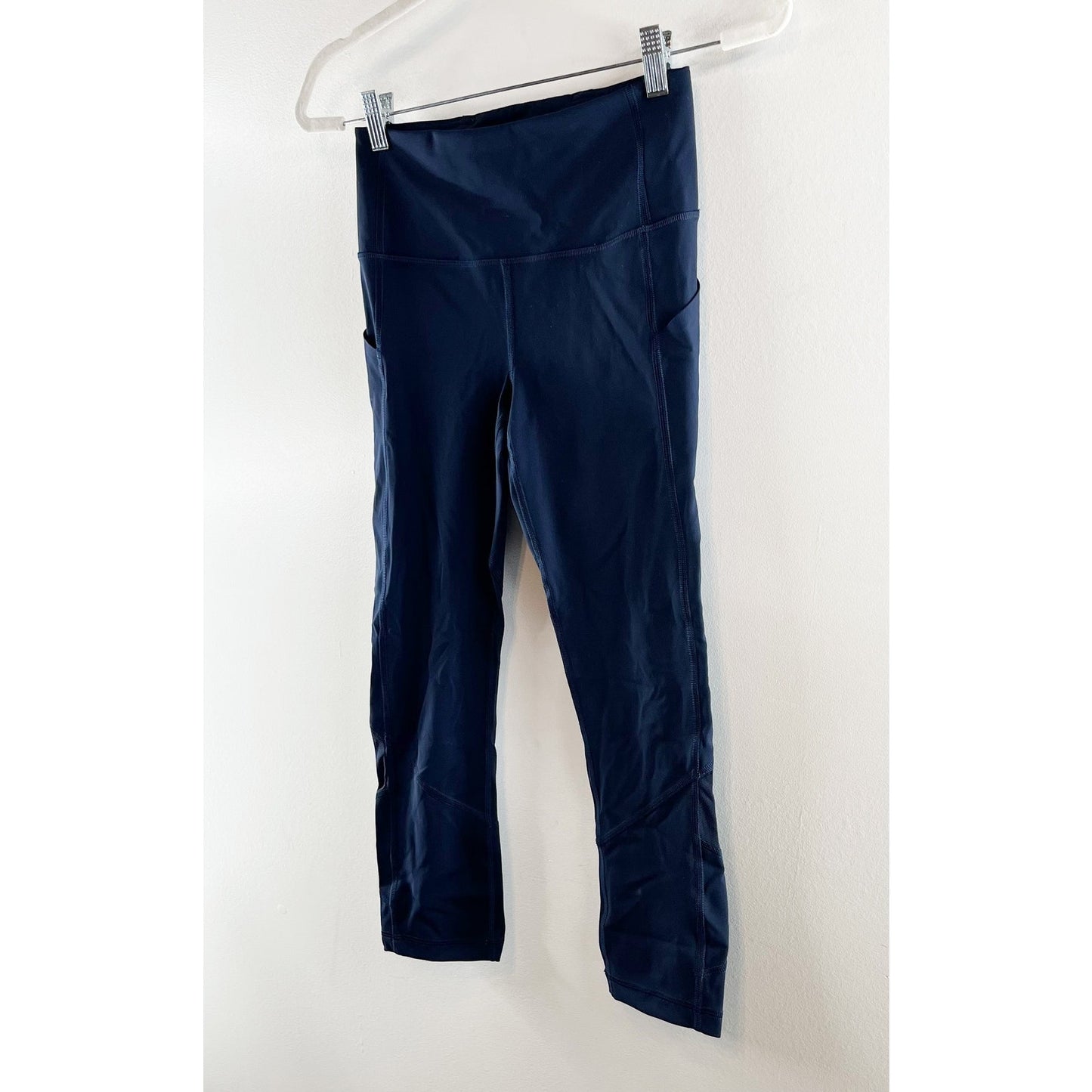 Lululemon Pace Rival High-Rise Crop Leggings 22" No Zip True Navy Blue 4