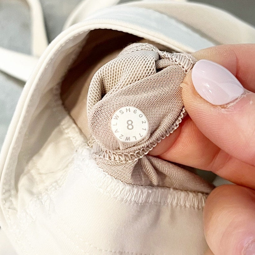 Lululemon Athletica Train Times Scoop Neck Training Sports Bra White 8
