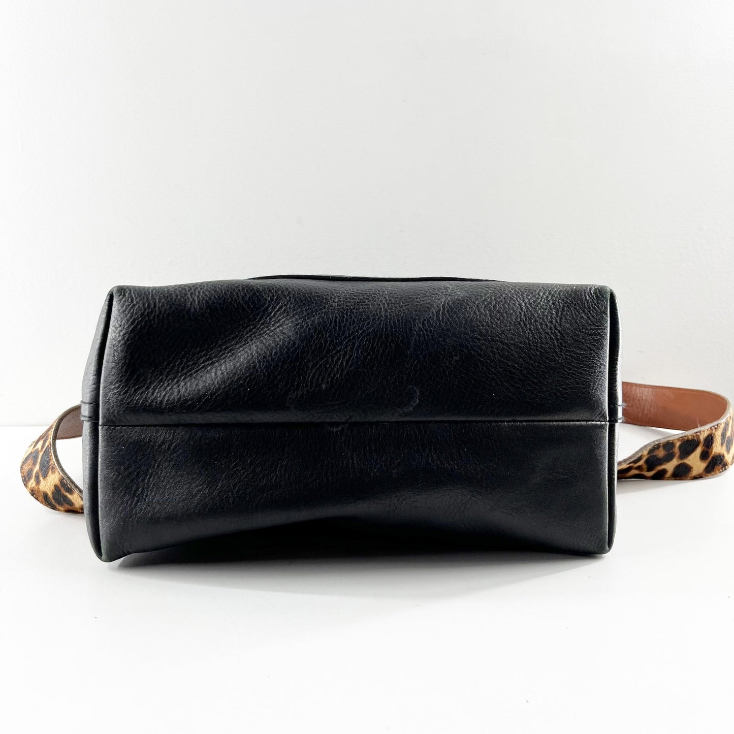 Madewell The Leather Transport Tote Bag Black Brown