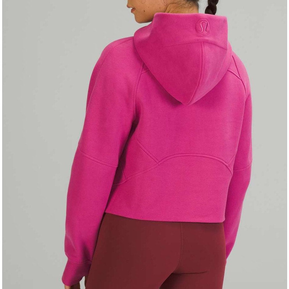 Lululemon Scuba Oversized Funnel Neck Half Zip Hoodie Pink Lychee Medium / Large