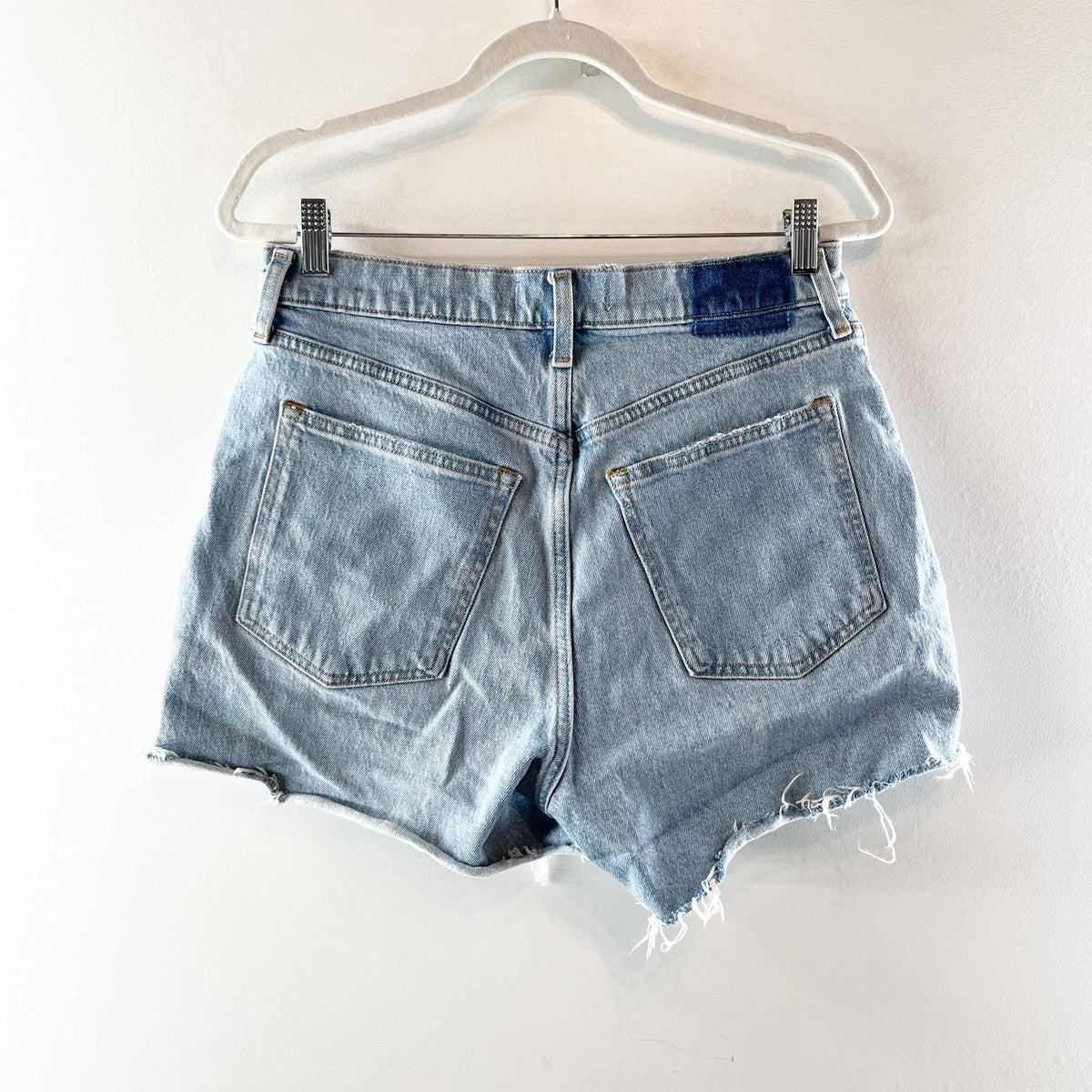 Abercrombie & Fitch The 4" Curve Love High Rise Denim Mom Shorts Blue 30 / 10