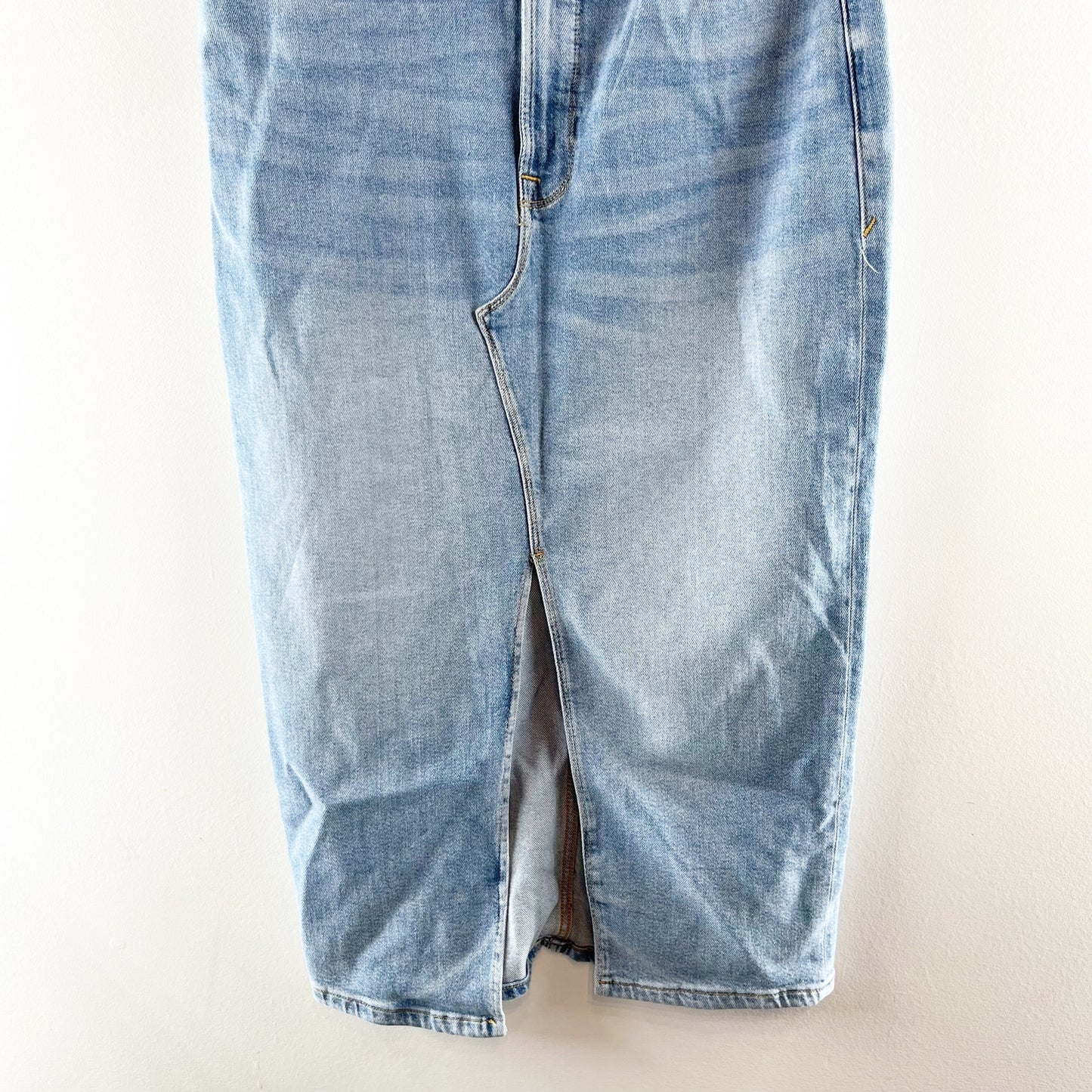 Good American High Rise Slit Front Denim Mini Skirt Blue 30 / 10