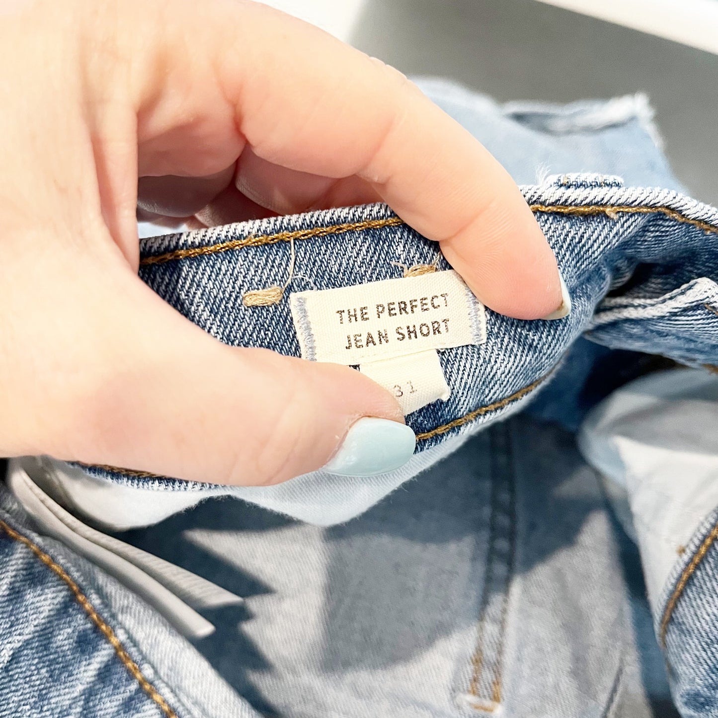 Madewell Tencel Denim High Waisted The Perfect Jean Short Balsam Wash 31