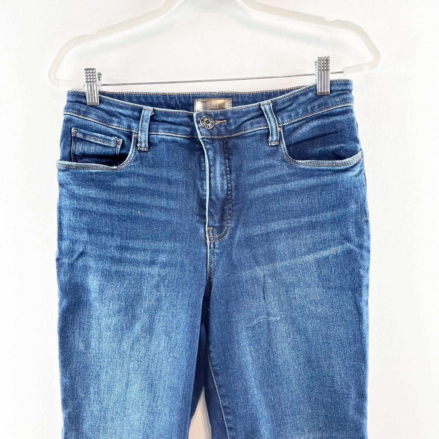 Kut From The Kloth High Rise Reese Ankle Ab Fab Straight Leg Jeans Blue 8