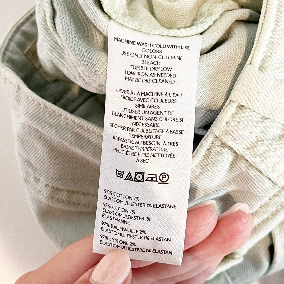 Anthropologie Pilcro Eventide High Rise Wide Leg Chino Trouser Pants Green 31