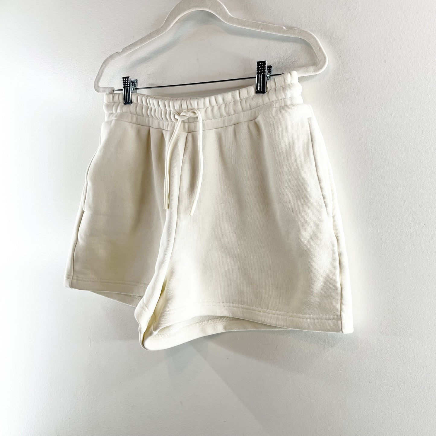 Sweaty Betty The Elevated Sweat Shorts in Lily White 8