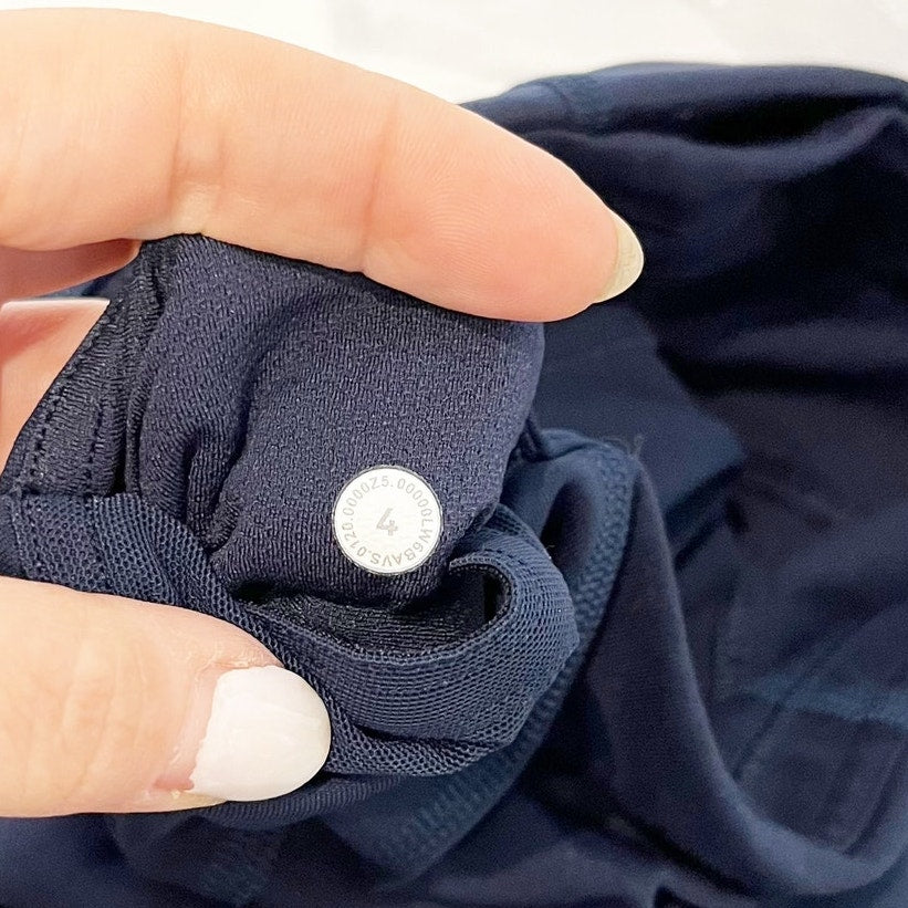 Lululemon Pace Rival High-Rise Crop Leggings 22" No Zip True Navy Blue 4