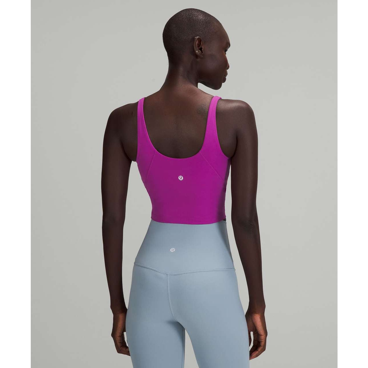 Lululemon Align Cropped Tank Top with Built-in Shelf Bra Vivid Plum Purple 6
