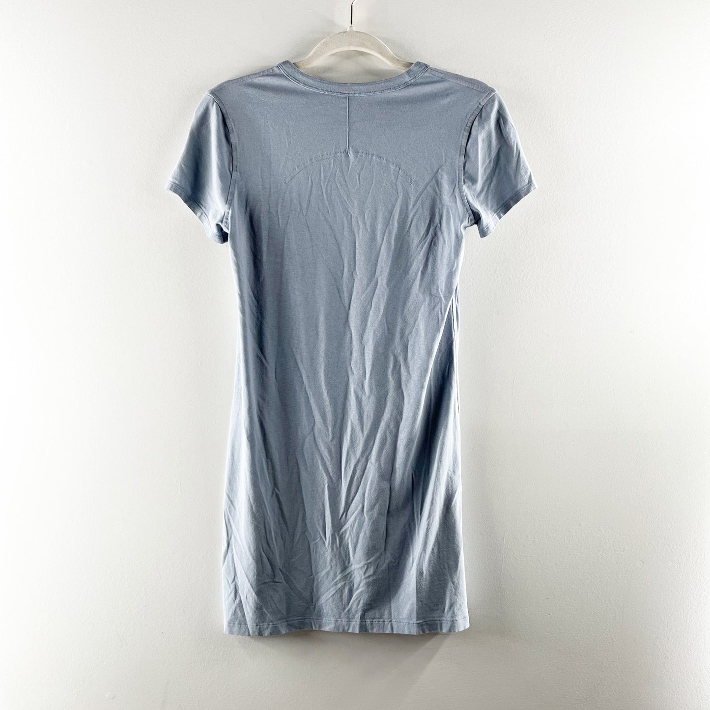 Lululemon Classic Fit Short Sleeve Cotton Mini Dress in Chambray Blue Small