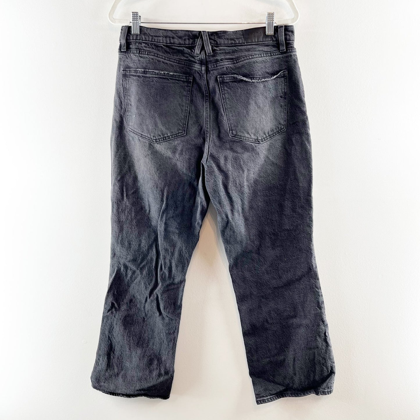 Pistola Ally High Rise Vintage Distressed Denim Ankle Boot Jeans Black 31 / 12