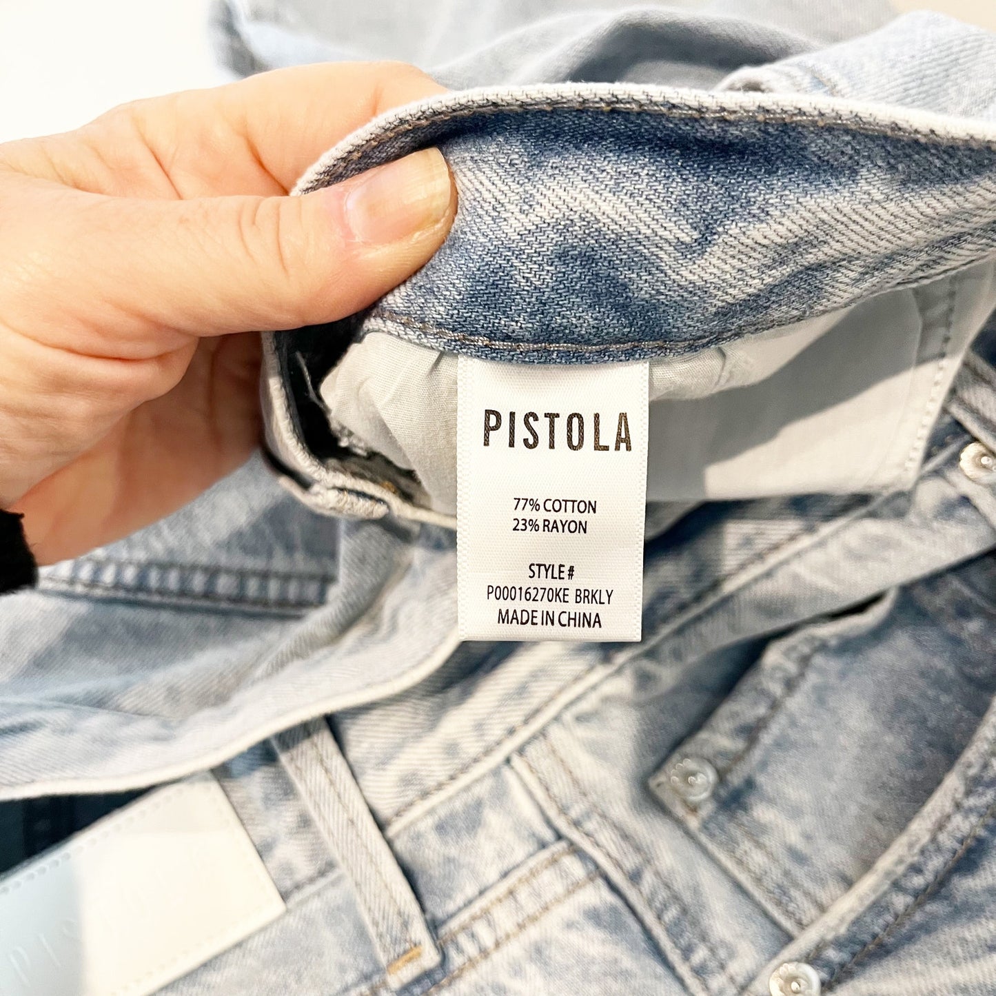 Pistola Seamed Kacey Cotton Blend Mid Rise Straight Leg Jeans Berkeley 31