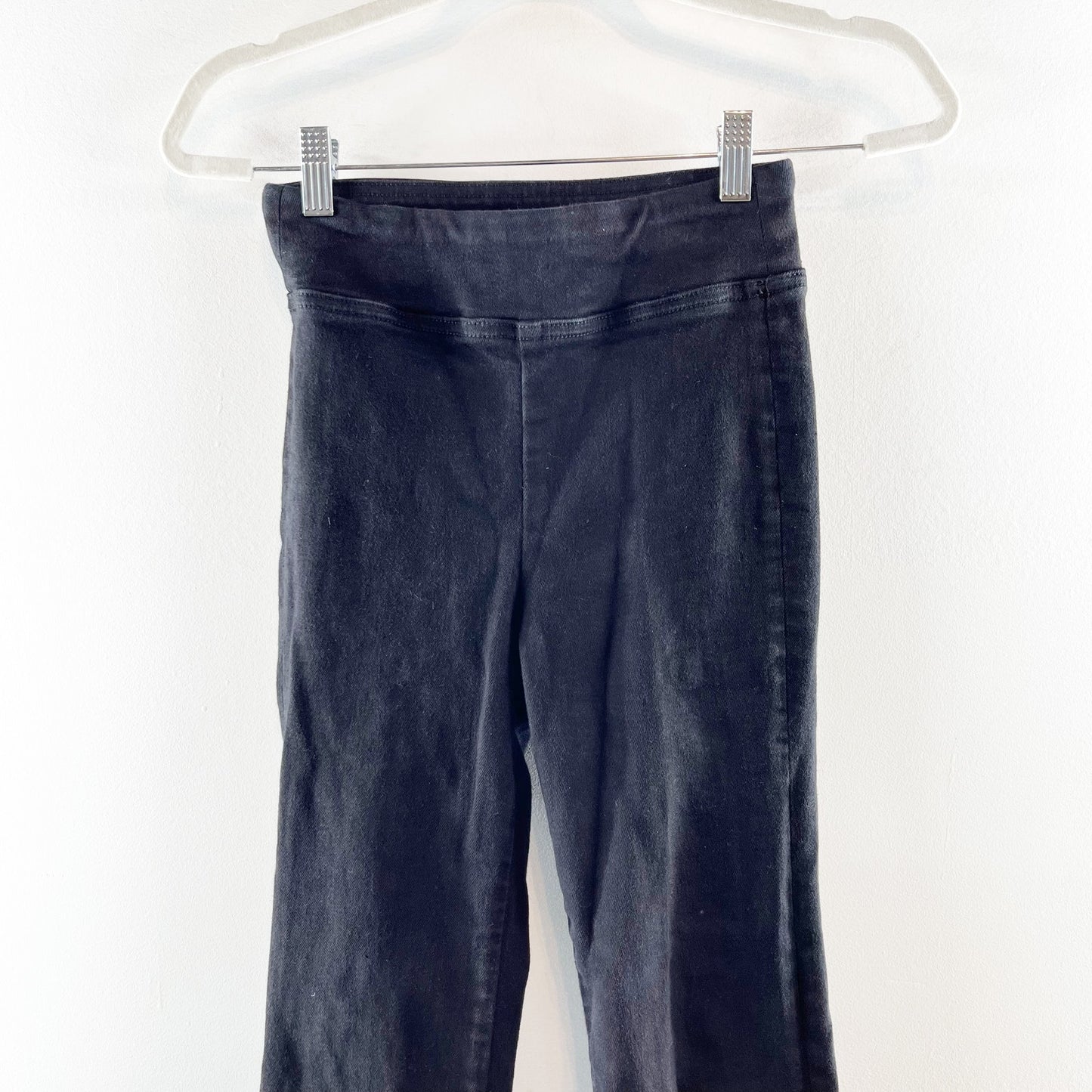 FRAME The Jet Set High Rise Flare Leg Pull On Jeans Black 0