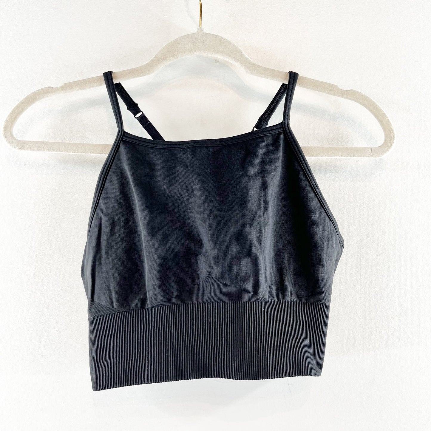Lululemon Athletica Ebb To Street Crossback Strap Long Line Bra Black Medium