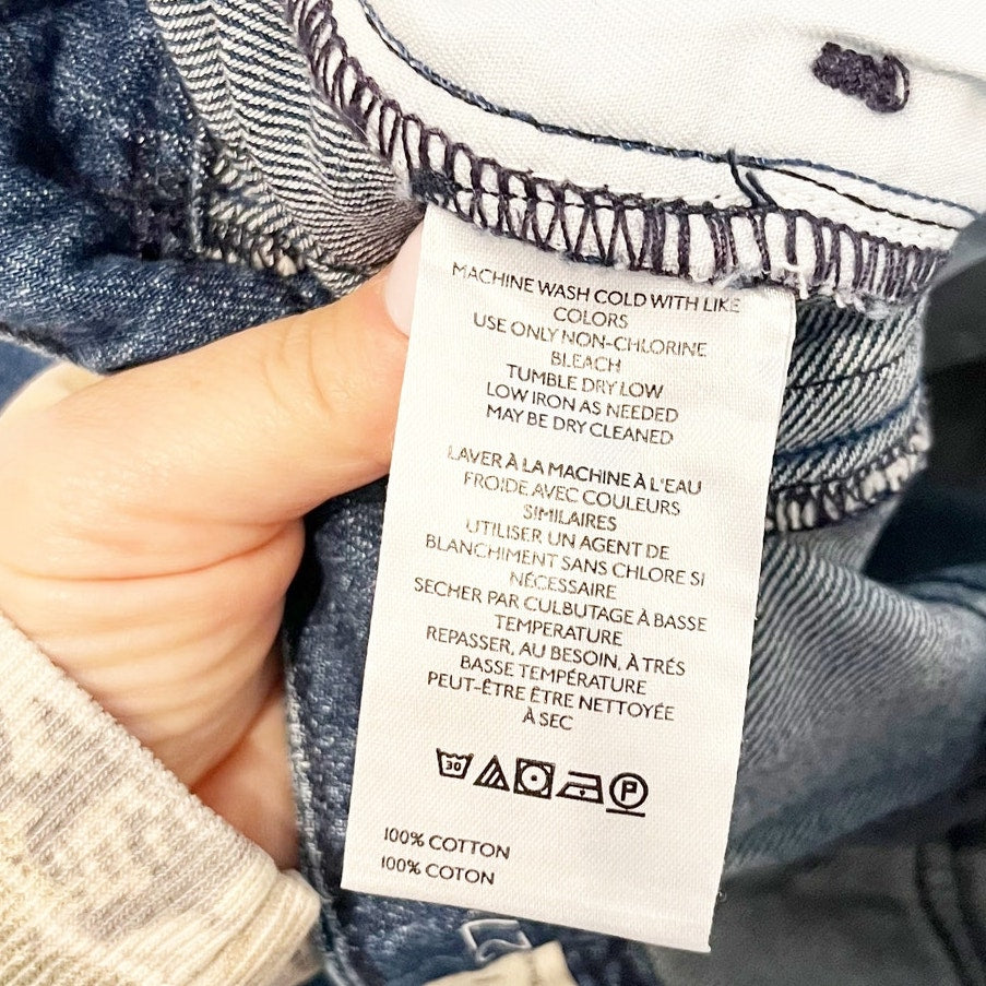 Pilcro Adi High Waisted Denim Tuxedo Stripe Trim Wide Leg Jeans Blue 27 / 4