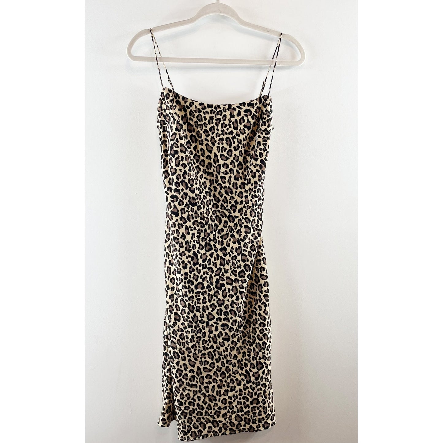 Abercrombie & Fitch The Julia Slip Midi Dress Leopard XS