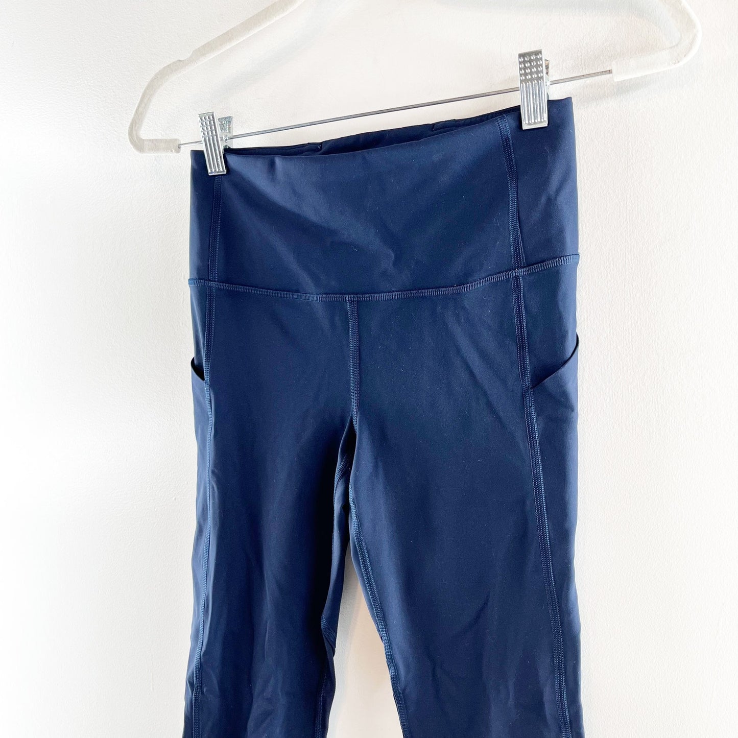 Lululemon Pace Rival High-Rise Crop Leggings 22" No Zip True Navy Blue 4
