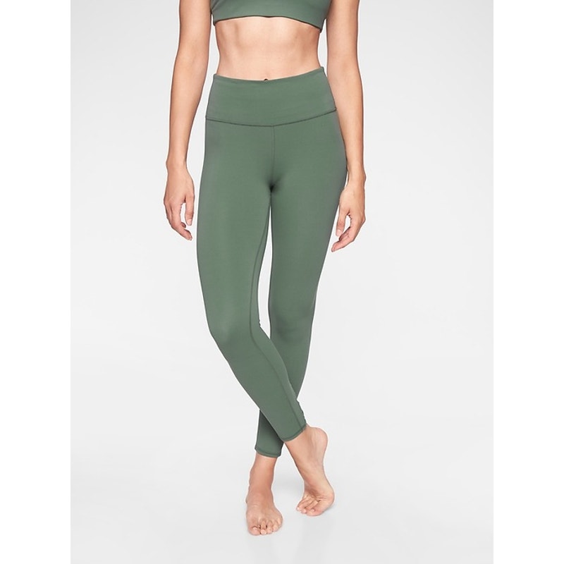 Athleta Savasana Macrame Set Sport Bra Leggings Maritime Pine Green Small