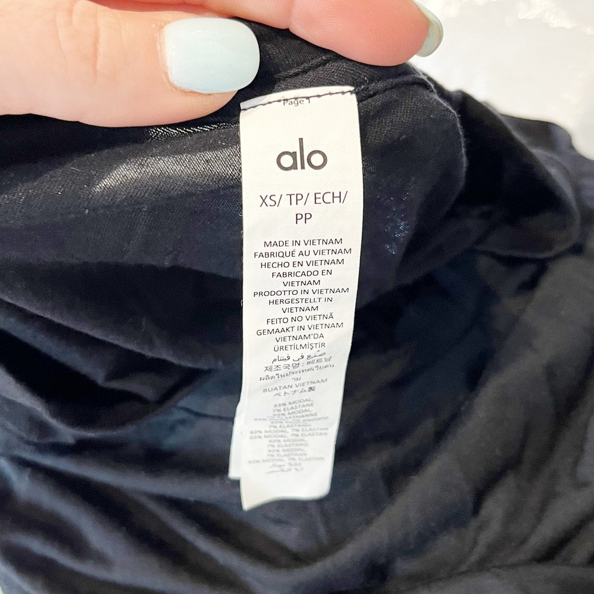 Alo Cropped All Day Short Sleeve Basic T-Shirt Black XS