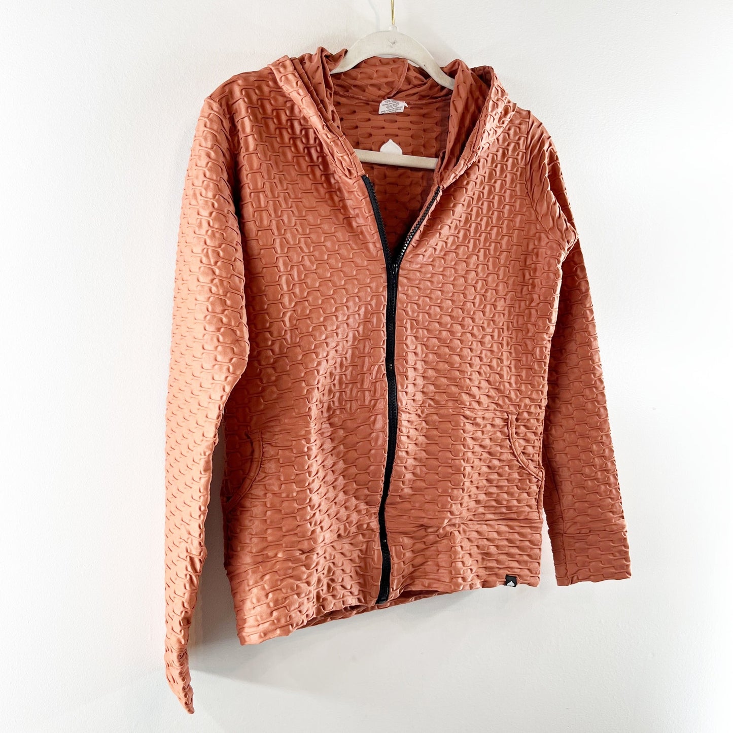 Booty by Brabants Chrome Full Zip Hoodie Jacket & Leggings Workout Set Orange