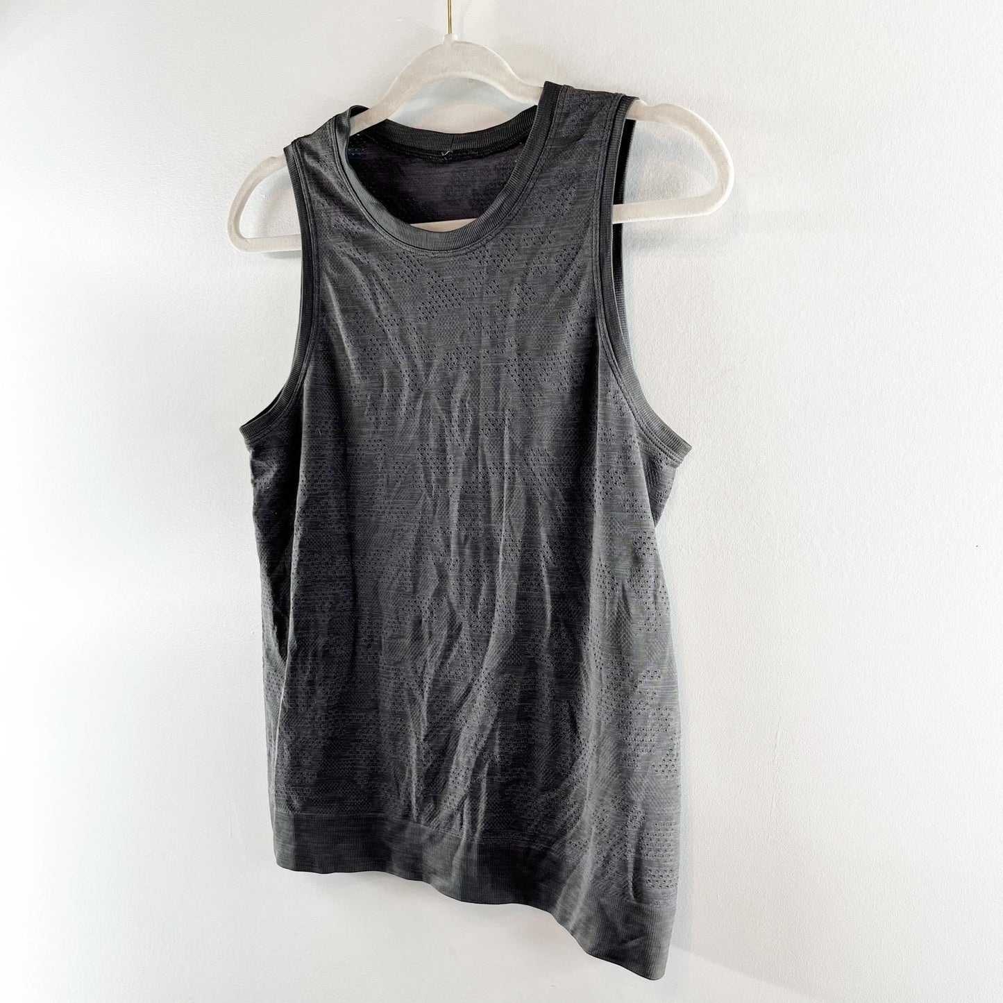 Lululemon Sleeveless Crew Neck Mesh Tank Top Charcoal 6