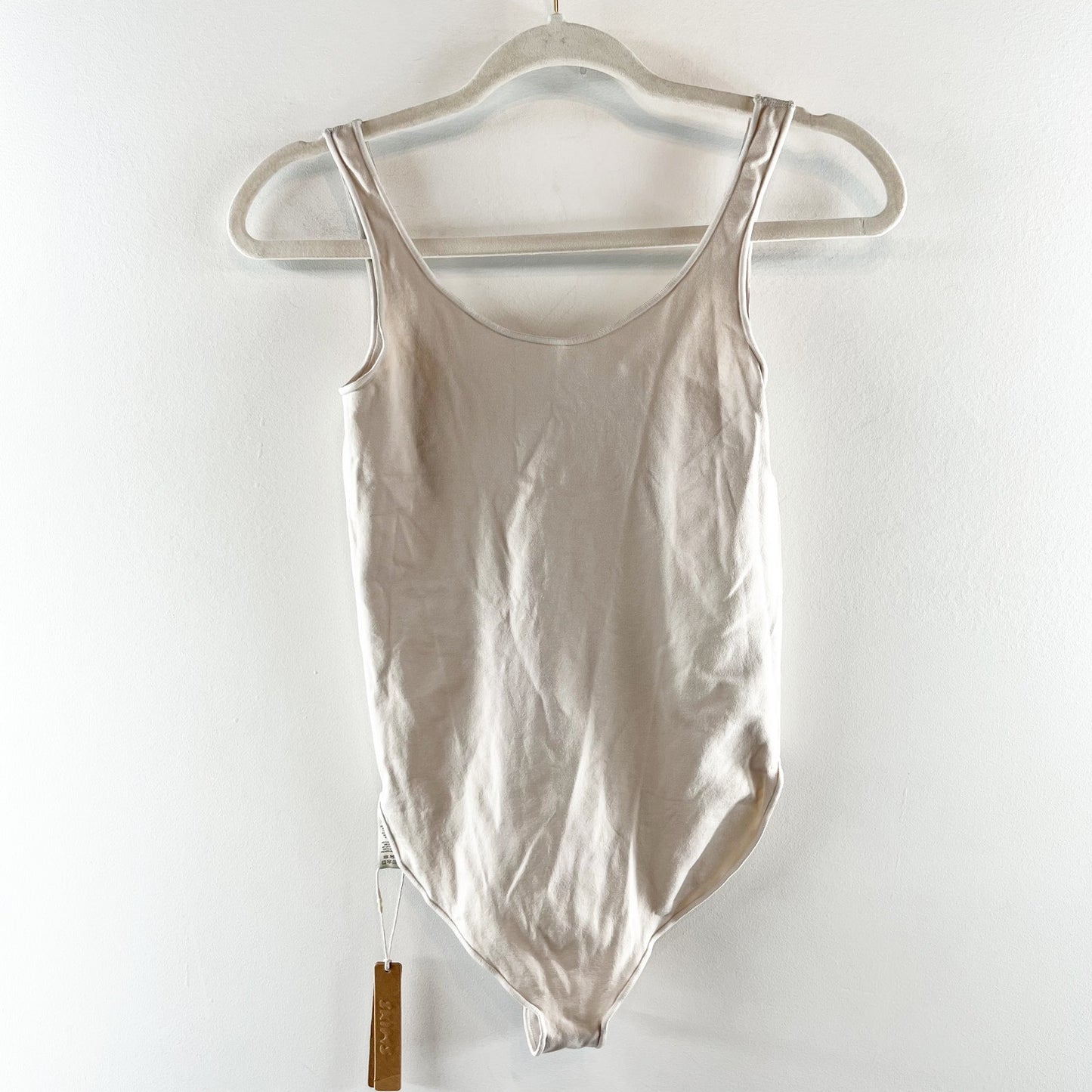 Skims Essential Scoop Neck Tank One Piece Bodysuit Stone Gray Small / Medium