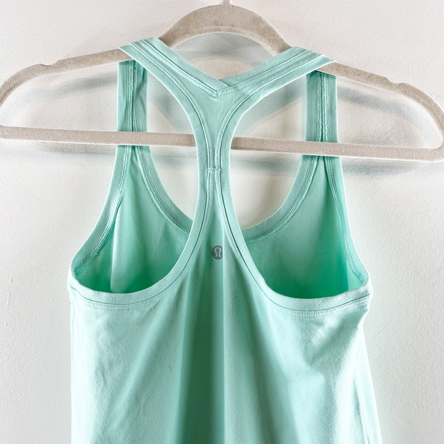 Lululemon Cool Racerback Tank Top Heathered Menthol Green 6