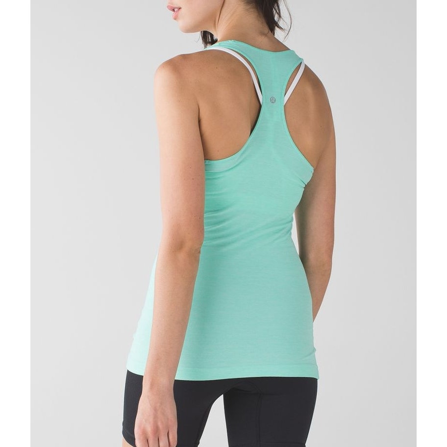 Lululemon Cool Racerback Tank Top Heathered Menthol Green 6