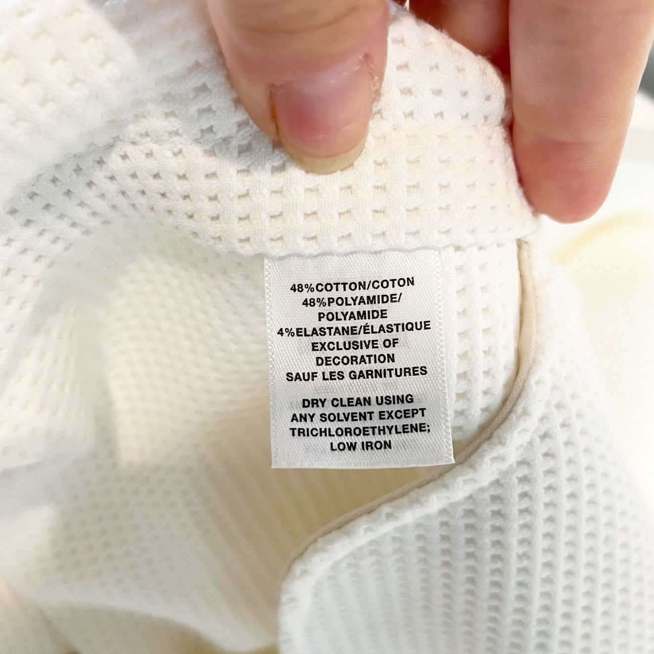Lafayette 148 New York Long Sleeve Open Waffle Knit Jacket Blazer White Small