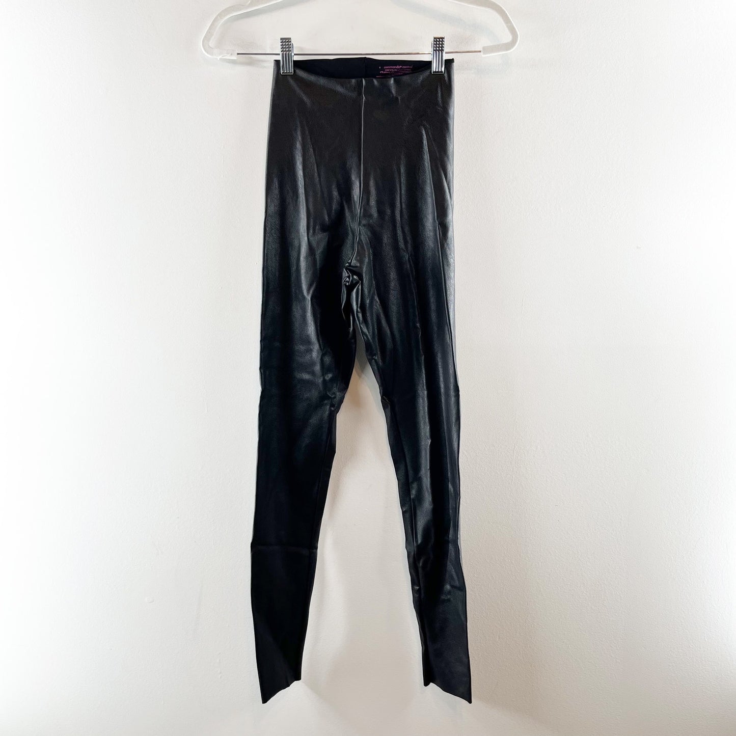Commando High Rise Control Faux Leather Leggings Black Small