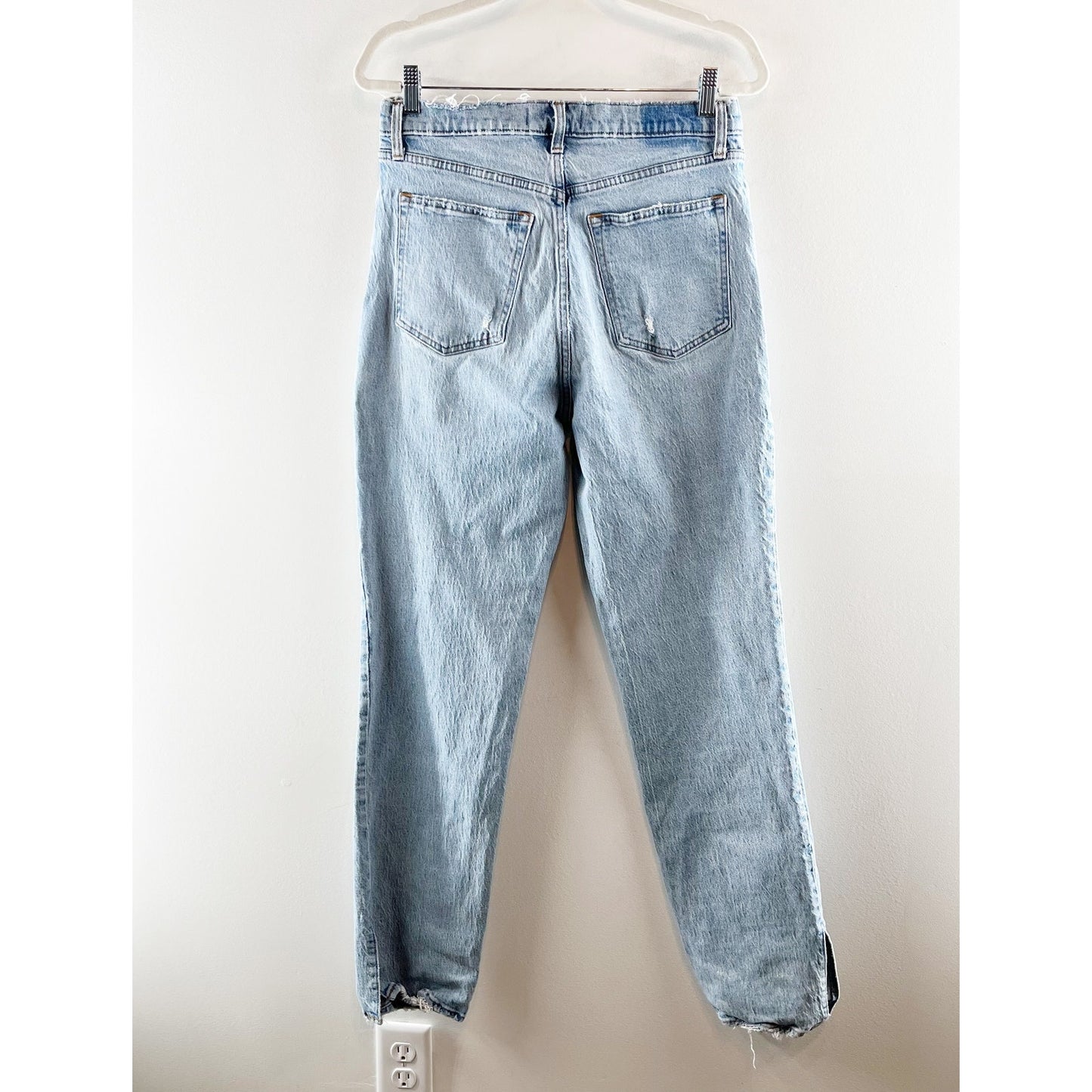 Abercrombie The 90s Straight Leg Ultra High Rise Jeans Blue 12 Tall