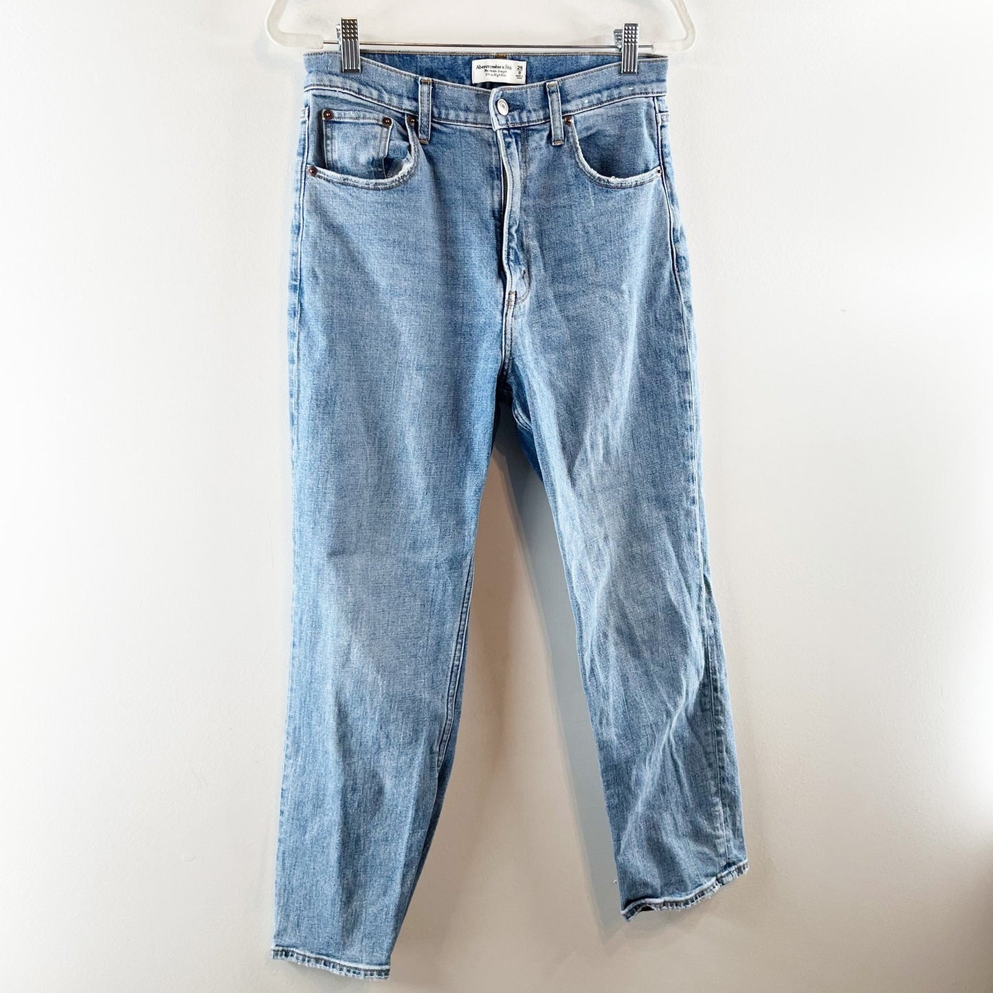 Abercrombie & Fitch The Ankle Straight Ultra High Rise Jeans Blue 8
