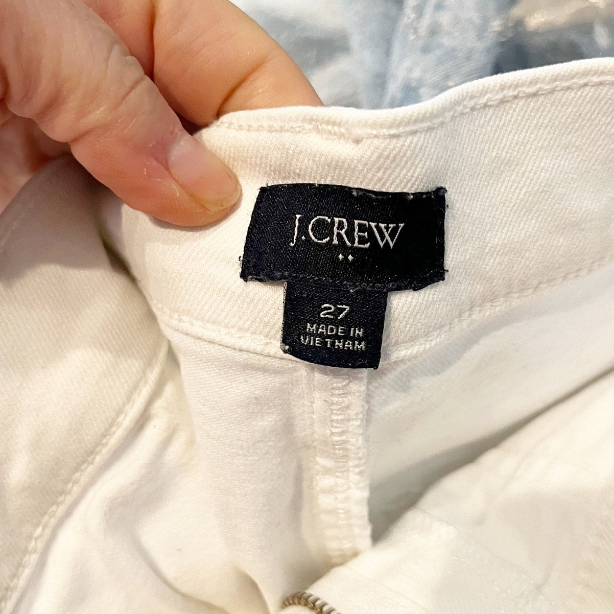 J. Crew Utility High Rise Jean Shorts White 27 / 4