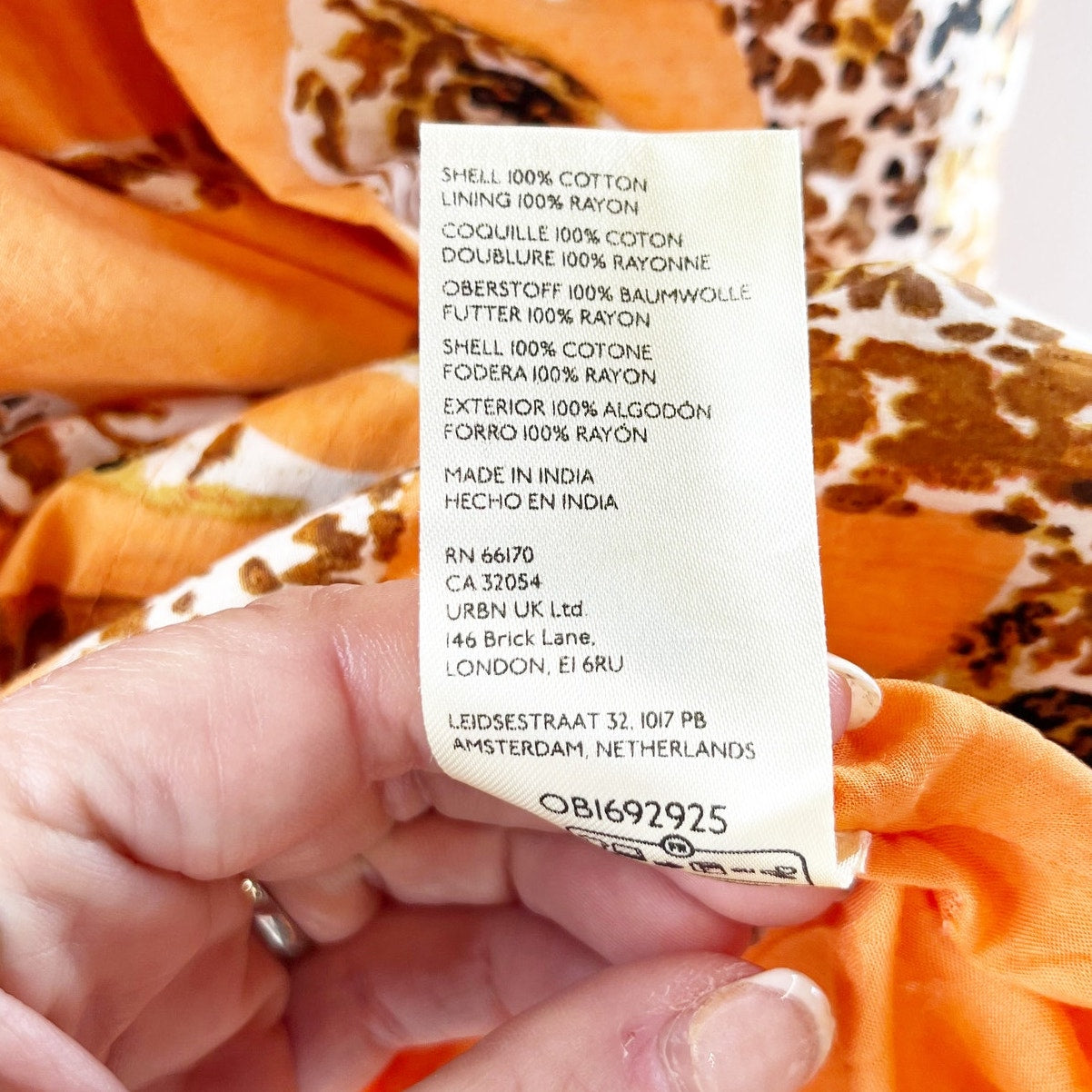 Anthropologie Maeve V-Neck Tunic Dress in Orange Tiger Print Large Petite