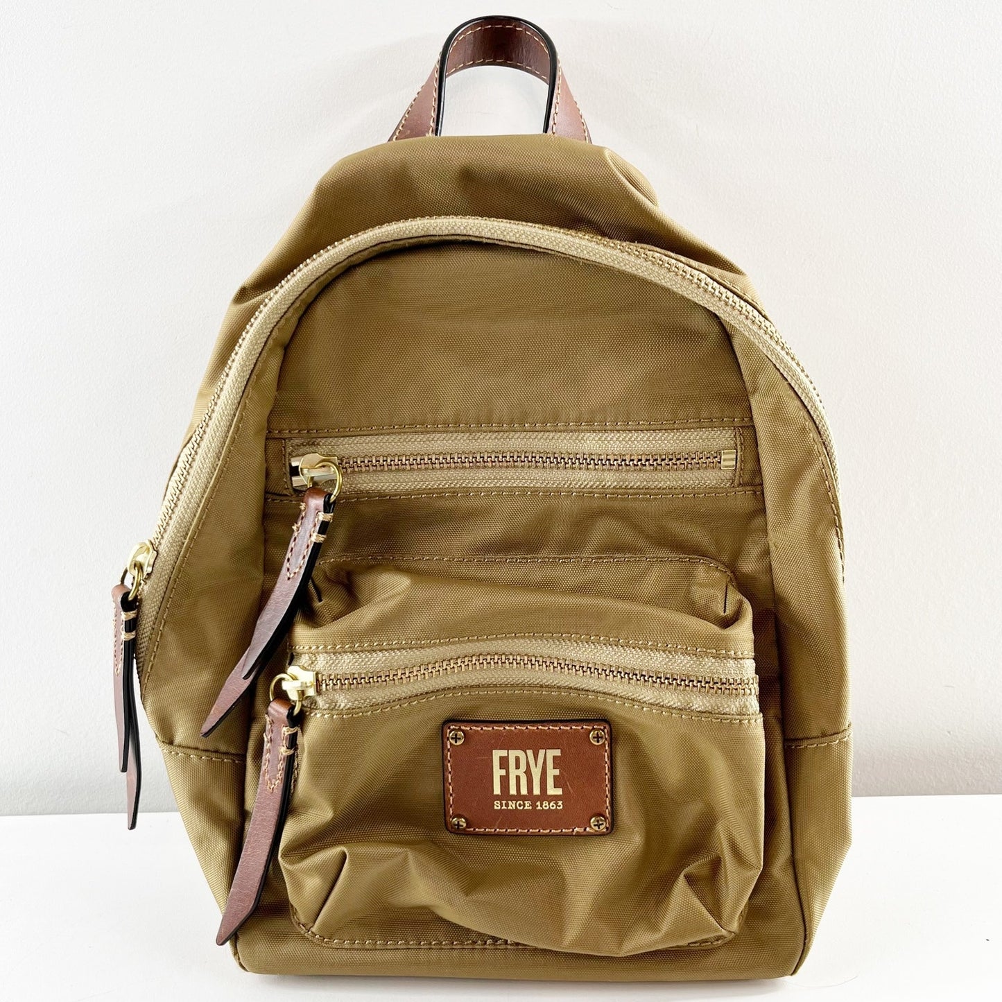 FRYE Nylon Backpack Brown