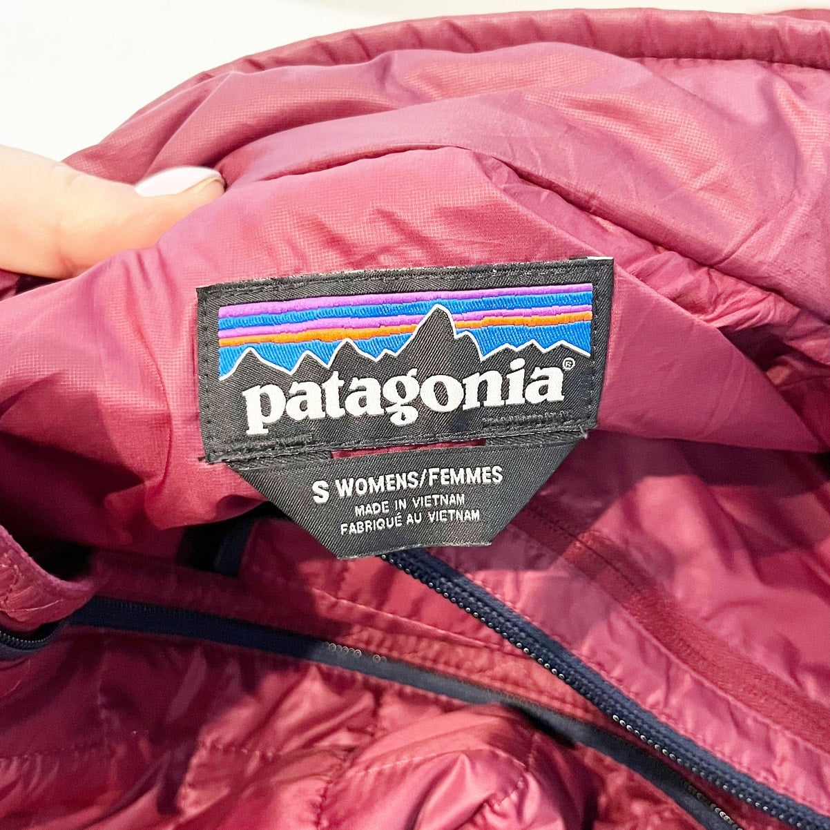Patagonia Full Zip Nano Puff Puffer Jacket Coat Maroon Red Small