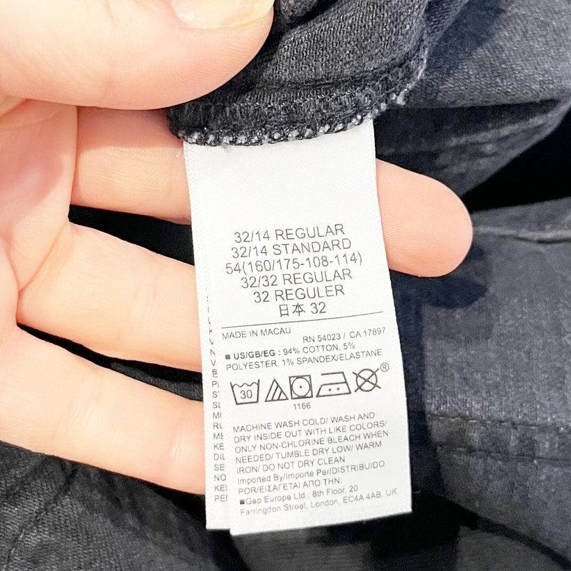 GAP High Rise '70s Patch Pocket Flare Jeans Black 14