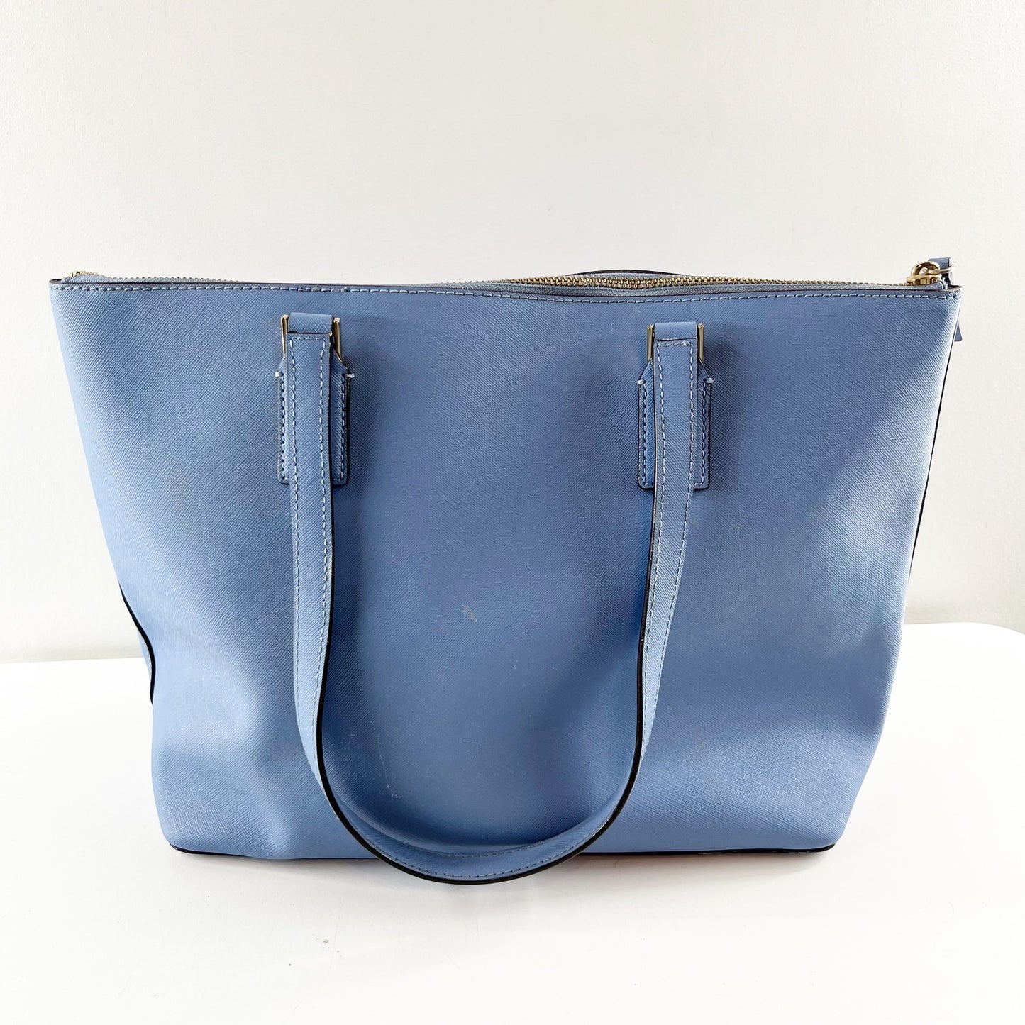 Kate Spade Saffiano Leather Tote Bag Purse Light Blue