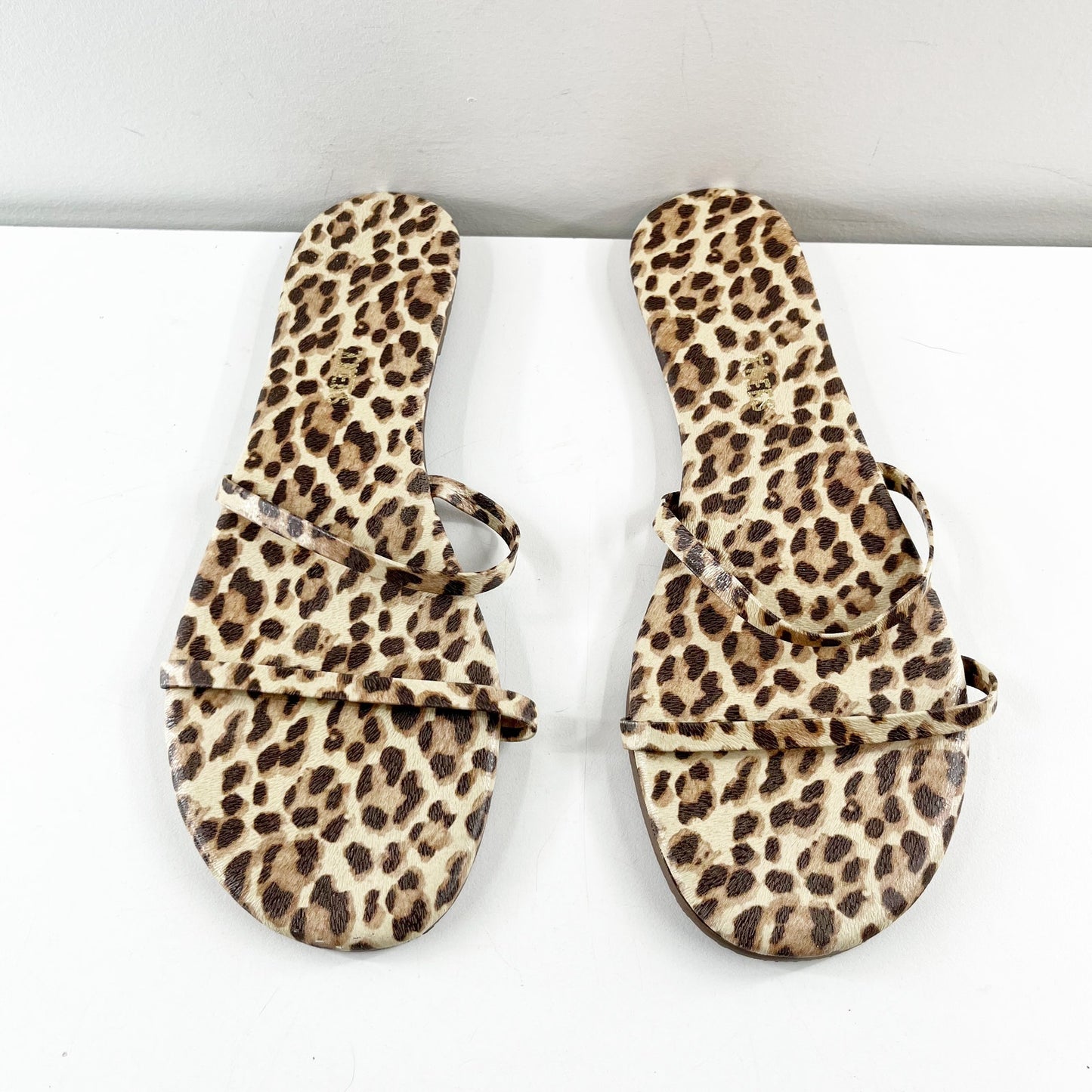 Tkees Double Strap Slide Sandals Leopard Tan Black 11