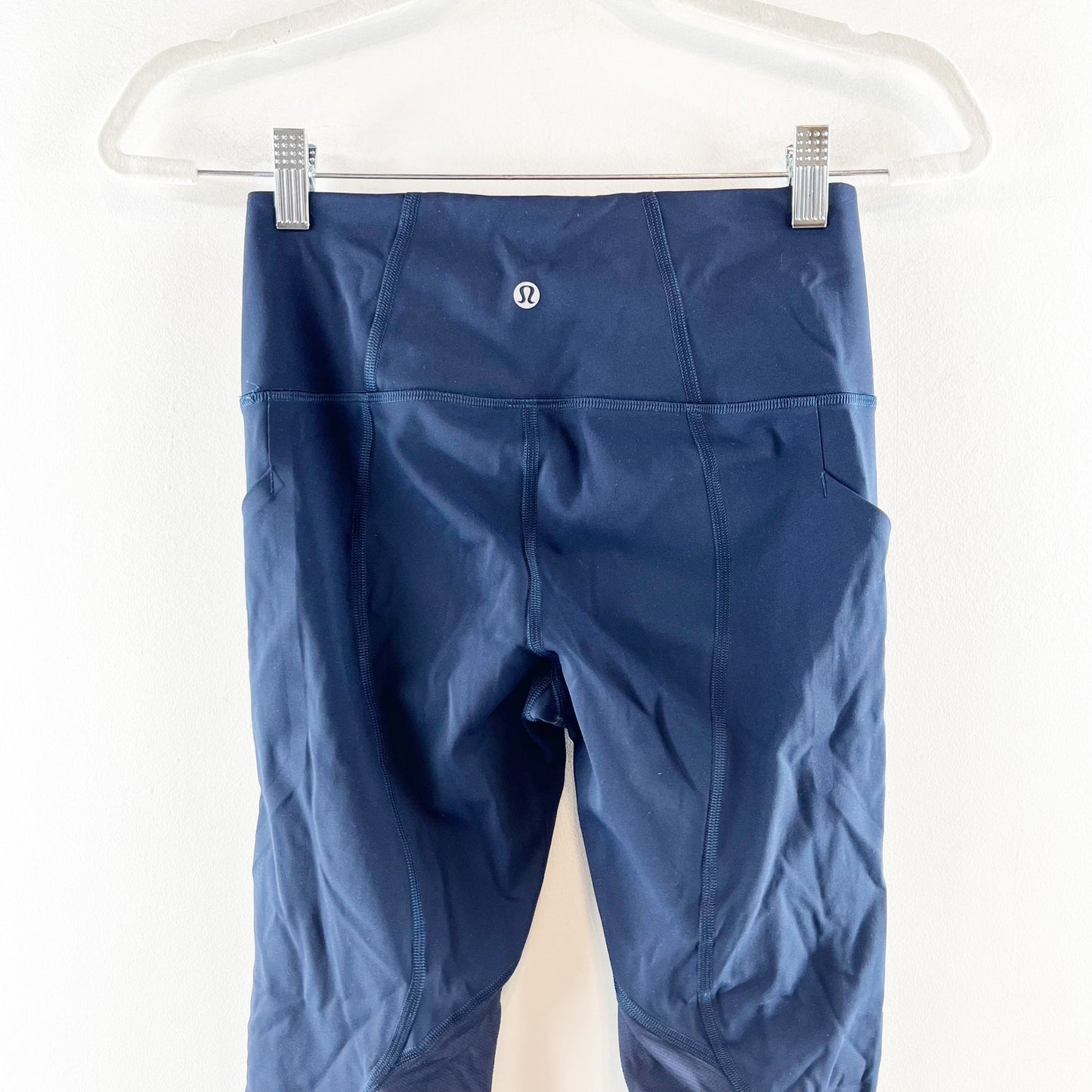 Lululemon Pace Rival High-Rise Crop Leggings 22" No Zip True Navy Blue 4
