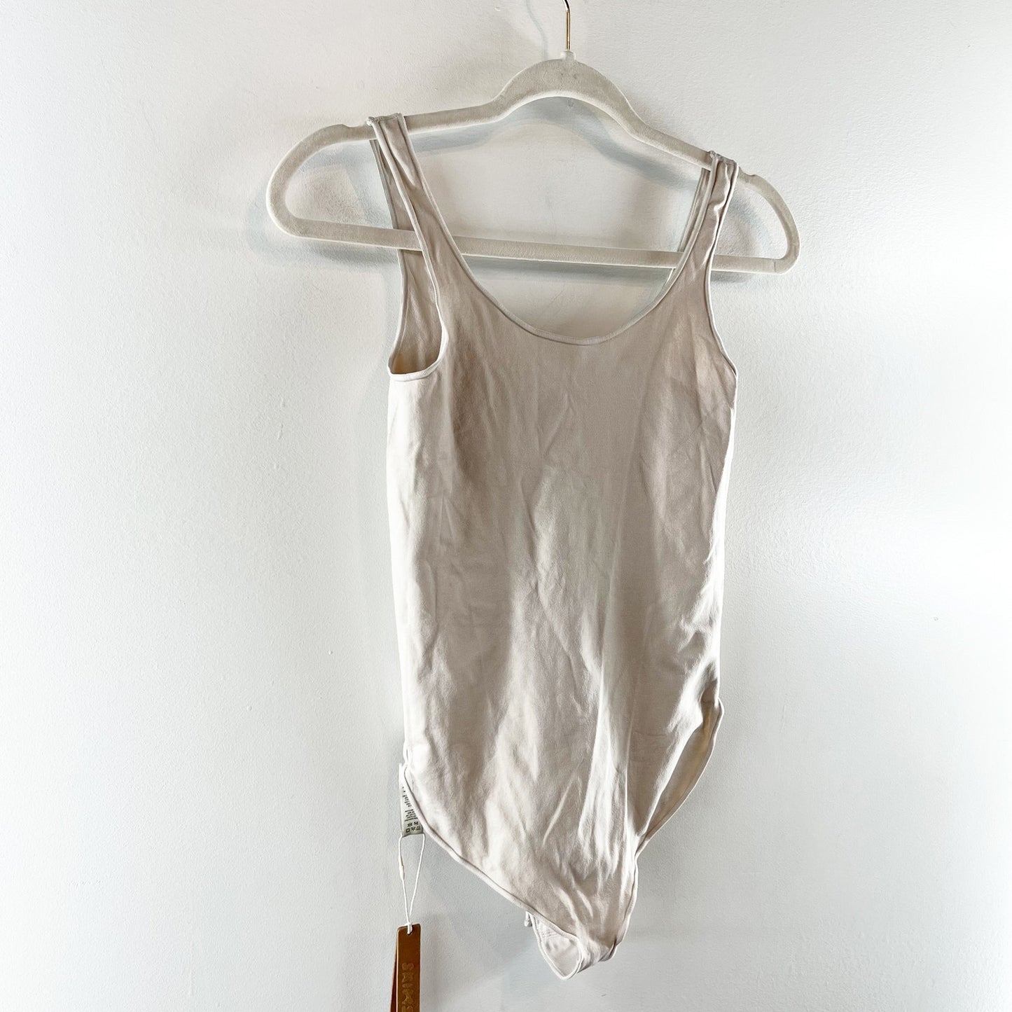 Skims Essential Scoop Neck Tank One Piece Bodysuit Stone Gray Small / Medium