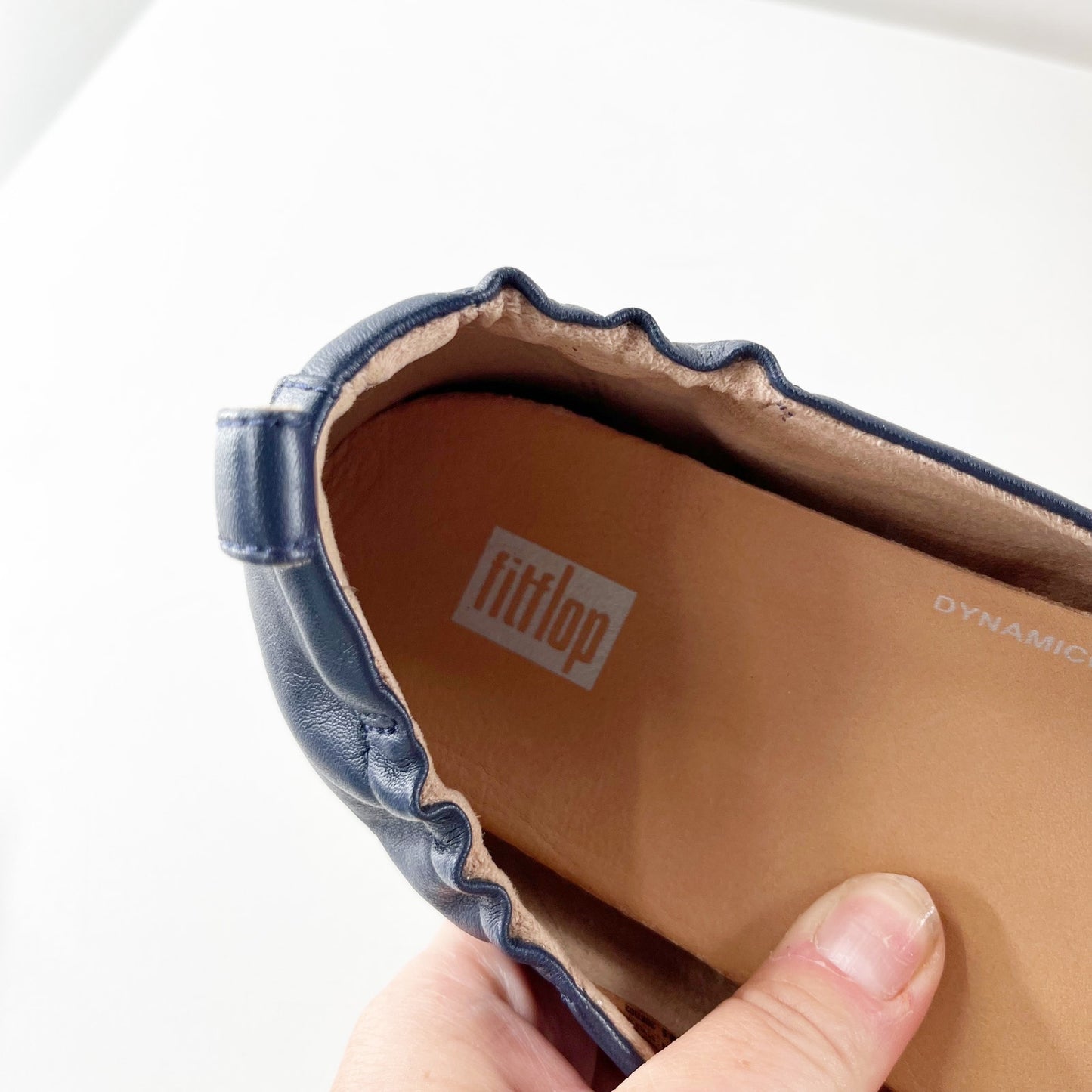 FitFlop Allegro Leather Ballet Flats Navy Blue 7.5