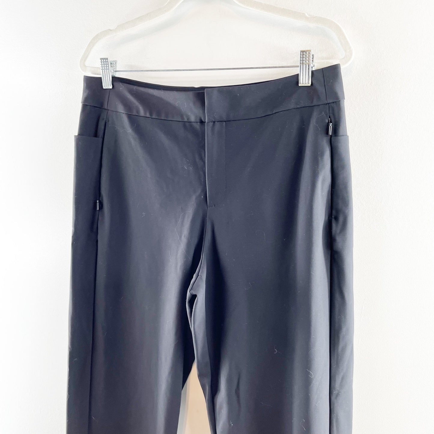 Athleta High Rise Stellar Skinny Ankle Trouser Pants Black 14
