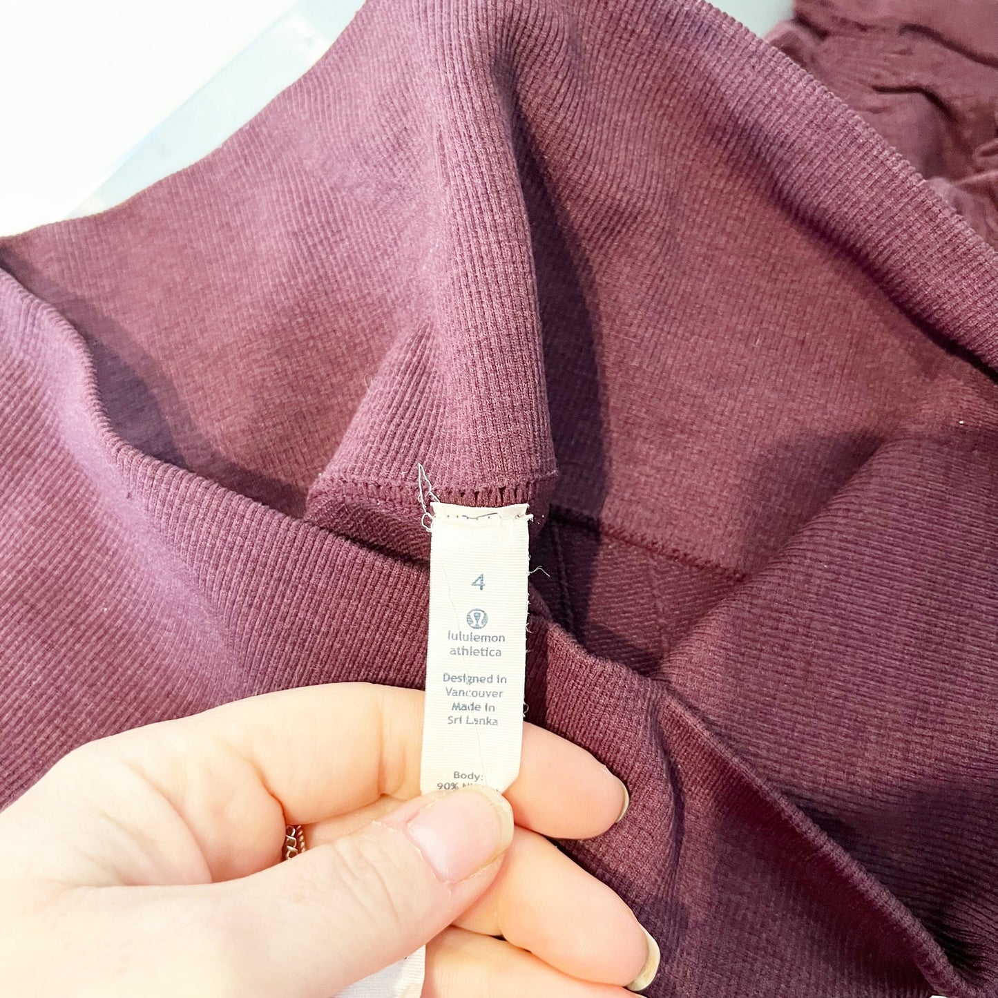 Lululemon In The Flow Mid-Rise Crop II Leggings Heathered Bordeaux Drama 4